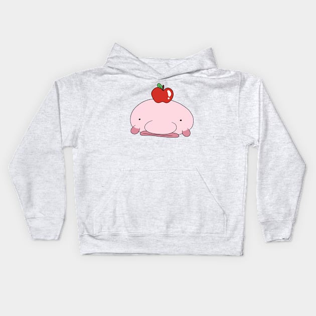 Apple Blobfish Kids Hoodie by saradaboru